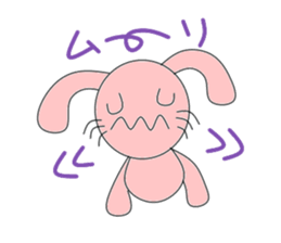 Circle rabbit sticker #3088887