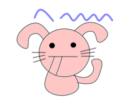 Circle rabbit sticker #3088891