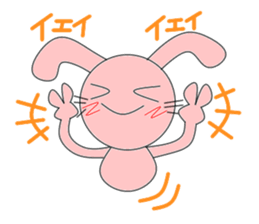 Circle rabbit sticker #3088892