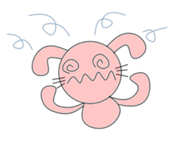 Circle rabbit sticker #3088893