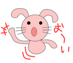 Circle rabbit sticker #3088894