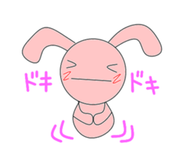 Circle rabbit sticker #3088895