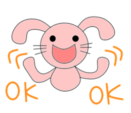 Circle rabbit sticker #3088898