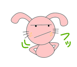 Circle rabbit sticker #3088900