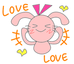 Circle rabbit sticker #3088903