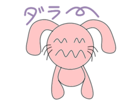 Circle rabbit sticker #3088905