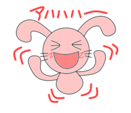 Circle rabbit sticker #3088913