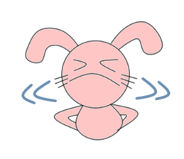 Circle rabbit sticker #3088917