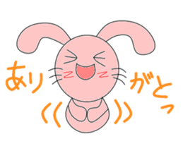Circle rabbit sticker #3088919
