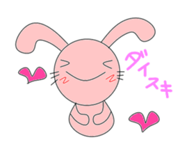 Circle rabbit sticker #3088920