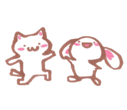 Don't need words.Cat & Bunny. sticker #3089858