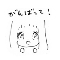 girl drawing sticker #3093425