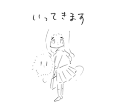 girl drawing sticker #3093429