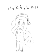 girl drawing sticker #3093430