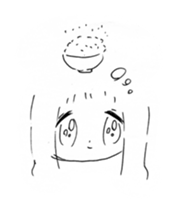 girl drawing sticker #3093432