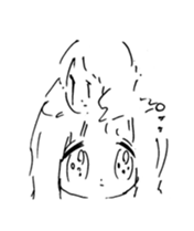 girl drawing sticker #3093434