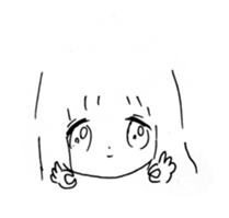 girl drawing sticker #3093435