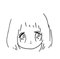 girl drawing sticker #3093437