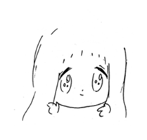 girl drawing sticker #3093440