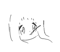 girl drawing sticker #3093441