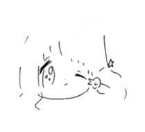 girl drawing sticker #3093442
