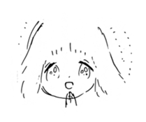girl drawing sticker #3093445