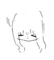 girl drawing sticker #3093447