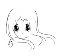 girl drawing sticker #3093452