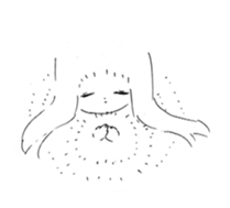 girl drawing sticker #3093453