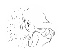 girl drawing sticker #3093457