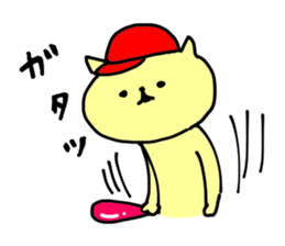 baseball cat in Hiroshima sticker #3093661
