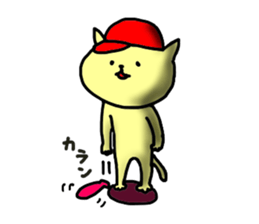 baseball cat in Hiroshima sticker #3093669