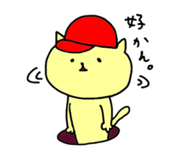 baseball cat in Hiroshima sticker #3093674
