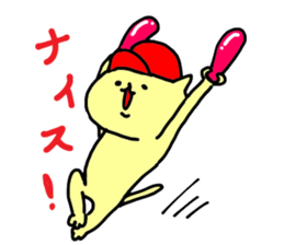 baseball cat in Hiroshima sticker #3093690