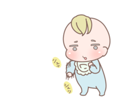 Cute baby 1 sticker #3094603