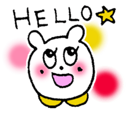 White bear happy sticker sticker #3094899
