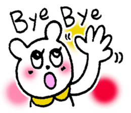 White bear happy sticker sticker #3094900