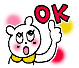 White bear happy sticker sticker #3094901