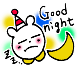 White bear happy sticker sticker #3094904