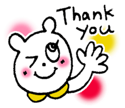 White bear happy sticker sticker #3094905