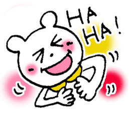 White bear happy sticker sticker #3094908
