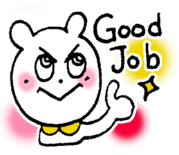 White bear happy sticker sticker #3094913