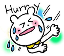White bear happy sticker sticker #3094914