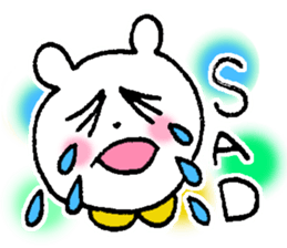 White bear happy sticker sticker #3094916