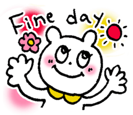 White bear happy sticker sticker #3094923