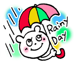 White bear happy sticker sticker #3094924