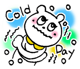 White bear happy sticker sticker #3094925