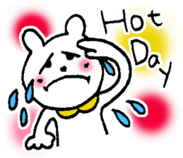 White bear happy sticker sticker #3094926