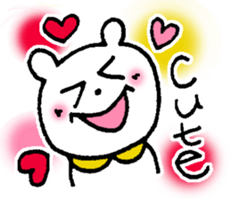 White bear happy sticker sticker #3094929