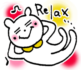 White bear happy sticker sticker #3094930